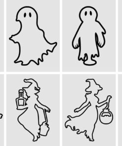 Halloween Witch with Ghost Bundle Vector
